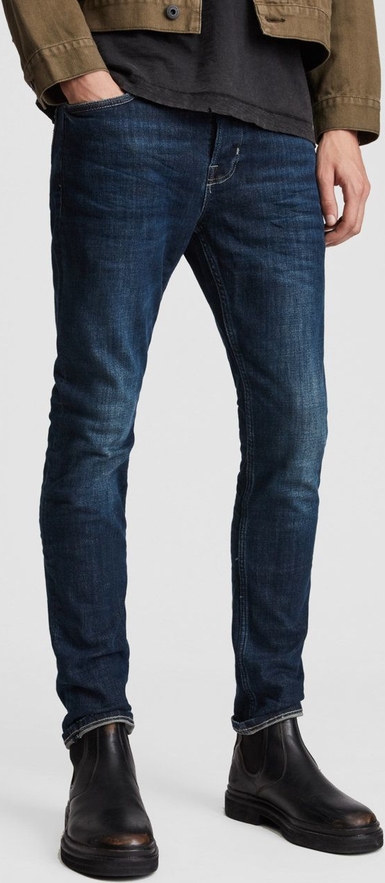 Granatowe jeansy AllSaints w stylu casual