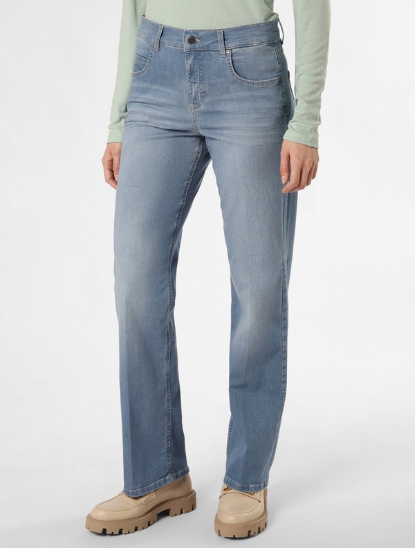 Granatowe jeansy Angels z bawełny w stylu casual