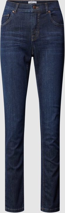Granatowe jeansy Angels z bawełny w stylu casual