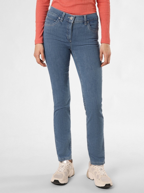 Granatowe jeansy Anna Montana z bawełny w stylu casual