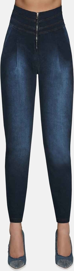 Granatowe jeansy BasBleu