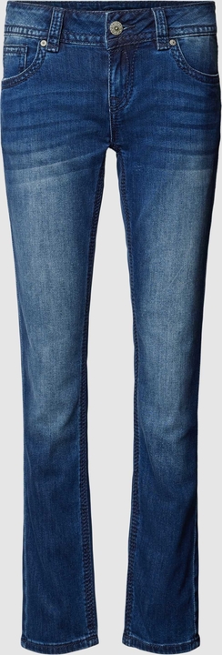 Granatowe jeansy BLUE MONKEY w street stylu z bawełny