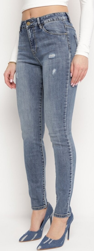 Granatowe jeansy born2be
