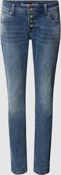 Granatowe jeansy Buena Vista z bawełny w stylu casual