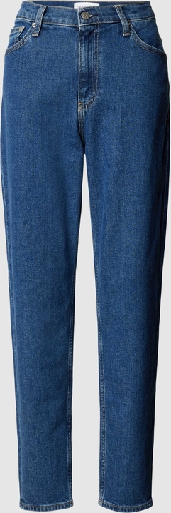 Granatowe jeansy Calvin Klein z bawełny w street stylu