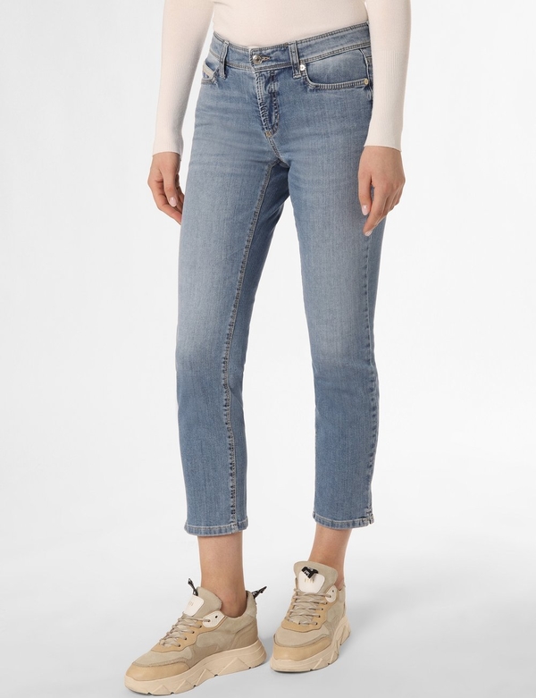 Granatowe jeansy Cambio w street stylu z bawełny