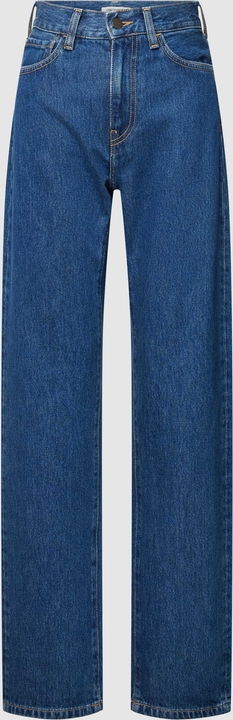 Granatowe jeansy Carhartt WIP z bawełny