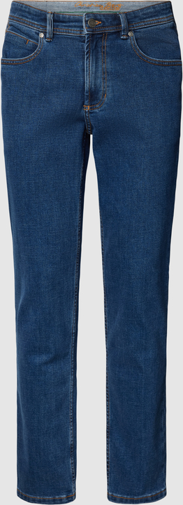 Granatowe jeansy Christian Berg w stylu casual z bawełny