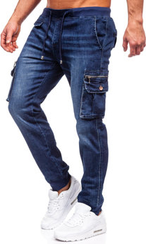 Granatowe jeansy Denley