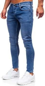 Granatowe jeansy Denley w stylu casual