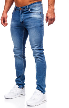 Granatowe jeansy Denley z jeansu w stylu casual
