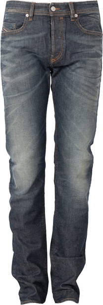 Granatowe jeansy Diesel w street stylu z tkaniny