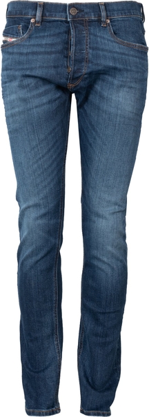 Granatowe jeansy Diesel w stylu casual