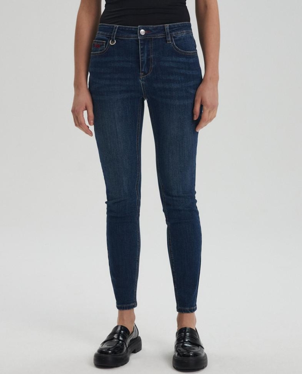 Granatowe jeansy Diverse z jeansu