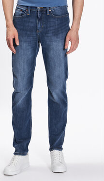 Granatowe jeansy Duer