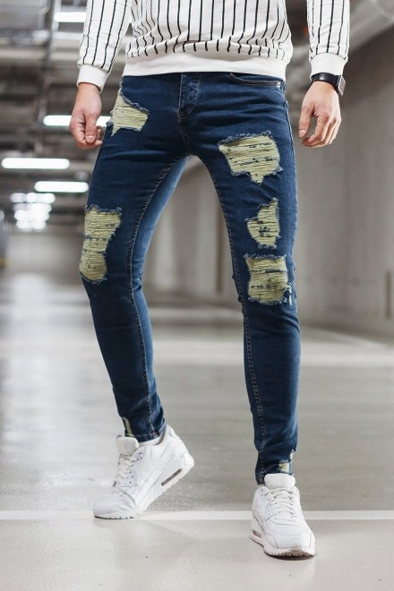 Granatowe jeansy Duuf z jeansu