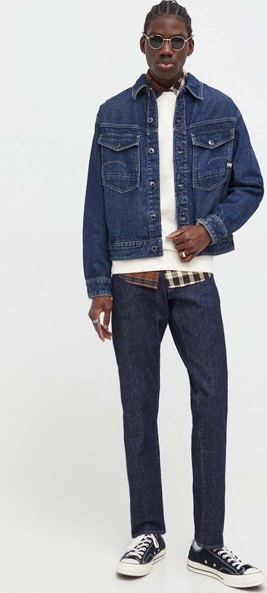 Granatowe jeansy G-Star Raw w street stylu