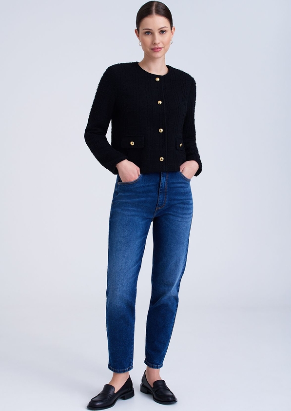 Granatowe jeansy Greenpoint w stylu casual z jeansu