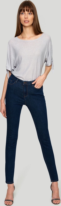 Granatowe jeansy Greenpoint z jeansu w stylu casual