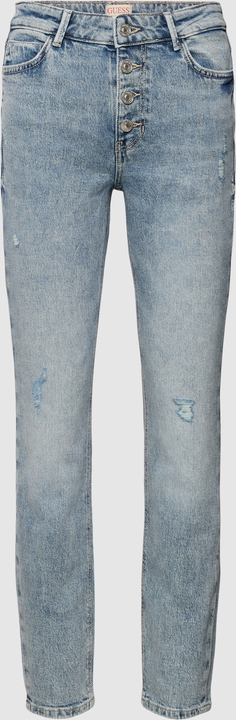 Granatowe jeansy Guess w stylu casual z bawełny
