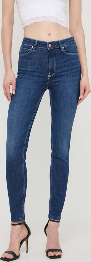 Granatowe jeansy Guess z bawełny w stylu casual