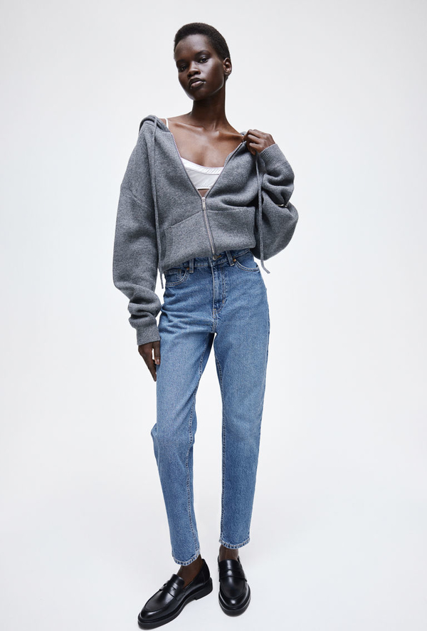 Granatowe jeansy H & M