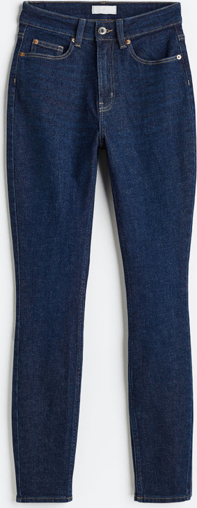 Granatowe jeansy H & M w street stylu