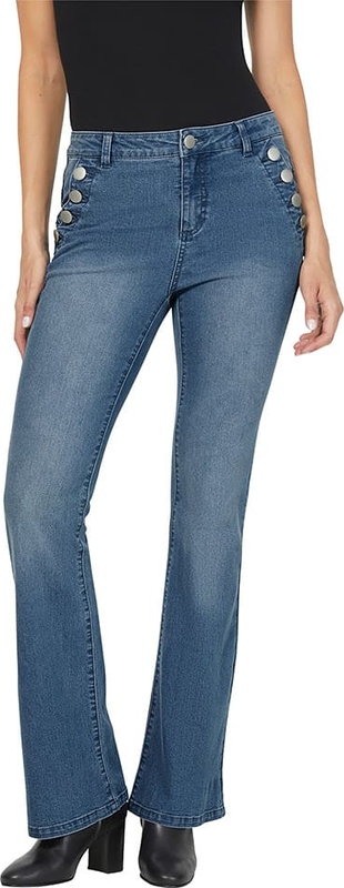 Granatowe jeansy Heine z bawełny