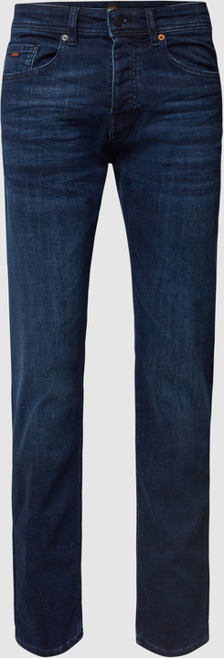 Granatowe jeansy Hugo Boss z bawełny w street stylu