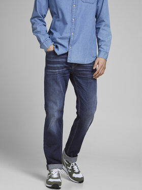 Granatowe jeansy Jack & Jones w stylu casual