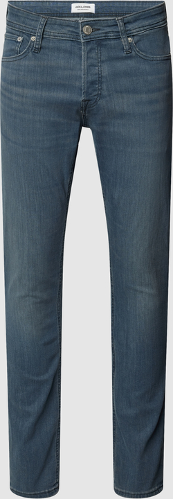 Granatowe jeansy Jack & Jones z bawełny