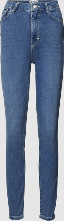 Granatowe jeansy Jake*s Studio Woman z bawełny w stylu casual