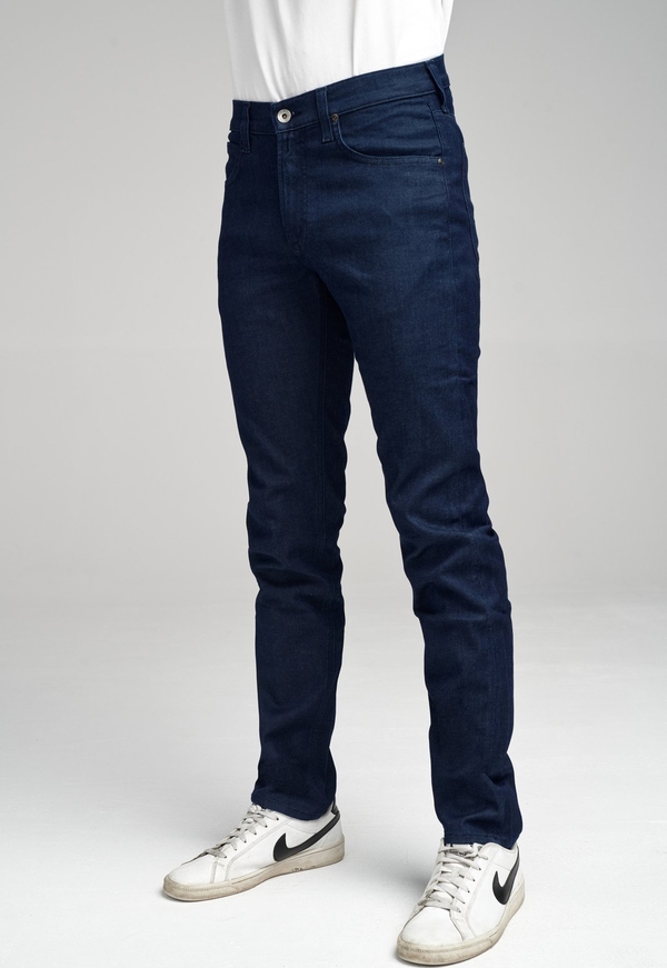 Granatowe jeansy Lee w stylu casual z jeansu
