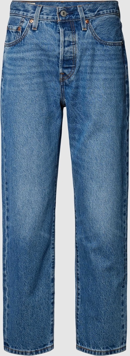 Granatowe jeansy Levis w street stylu z bawełny