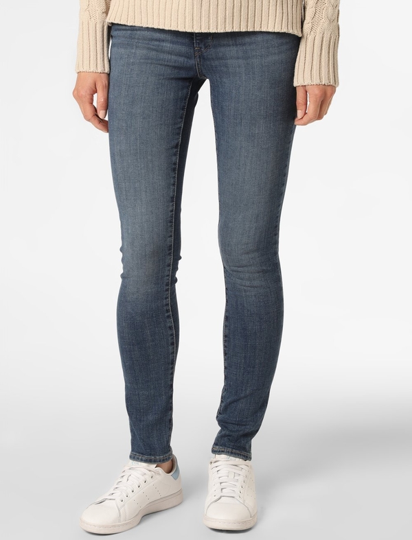 Granatowe jeansy Levis z bawełny w street stylu
