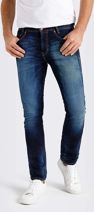 Granatowe jeansy MAC w stylu casual