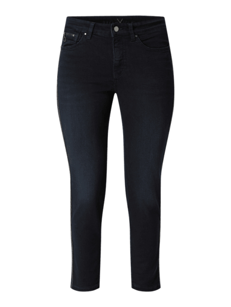 Granatowe jeansy MAC w stylu casual z bawełny