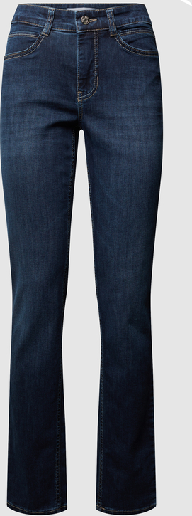 Granatowe jeansy MAC z bawełny