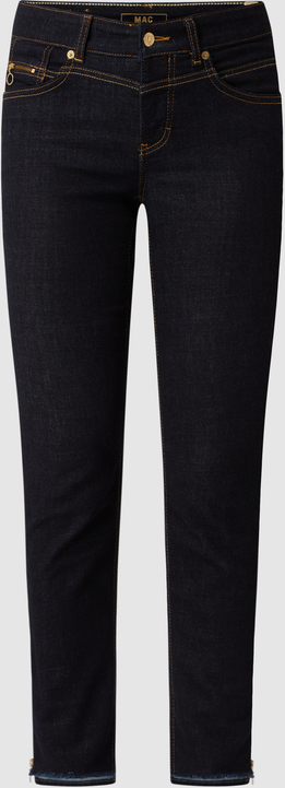 Granatowe jeansy MAC z bawełny w street stylu