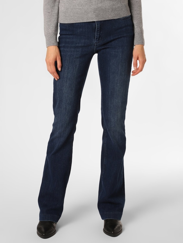 Granatowe jeansy MAC z bawełny w street stylu