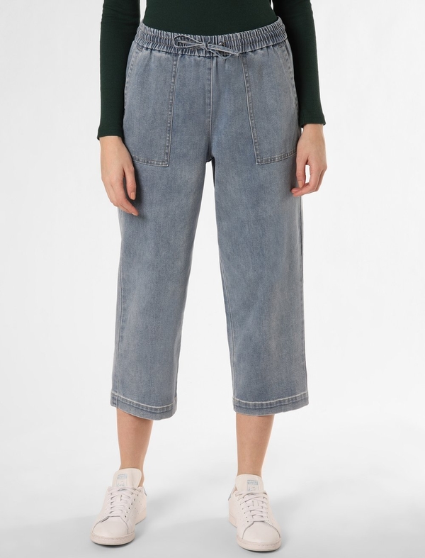 Granatowe jeansy Marie Lund w stylu casual z dresówki