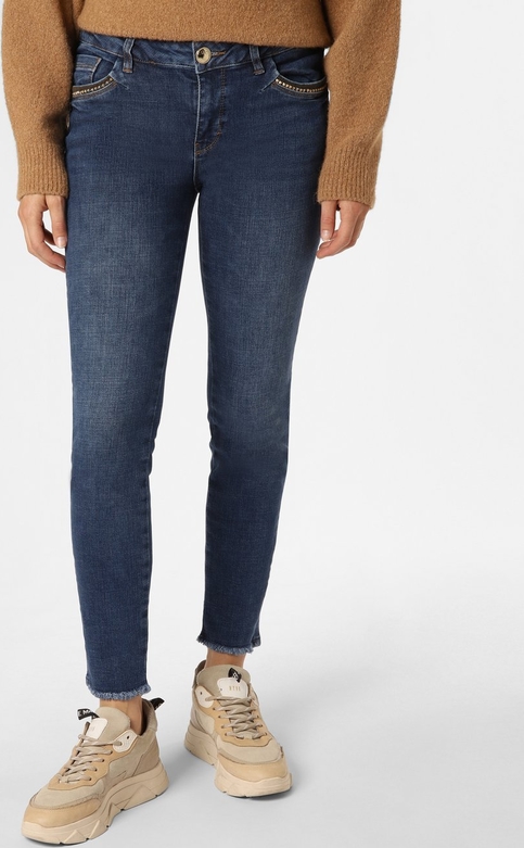 Granatowe jeansy Mos Mosh w stylu casual z bawełny