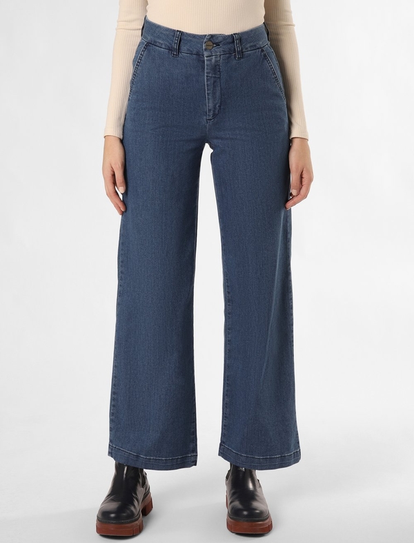 Granatowe jeansy Numph w stylu casual