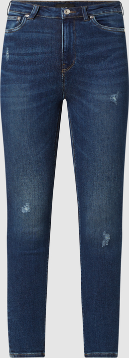 Granatowe jeansy Only w street stylu z bawełny