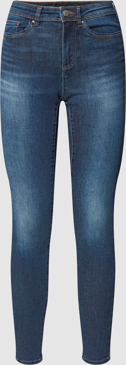 Granatowe jeansy Only z bawełny w street stylu