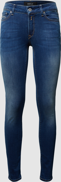 Granatowe jeansy Replay z bawełny