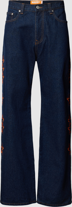 Granatowe jeansy Review z bawełny