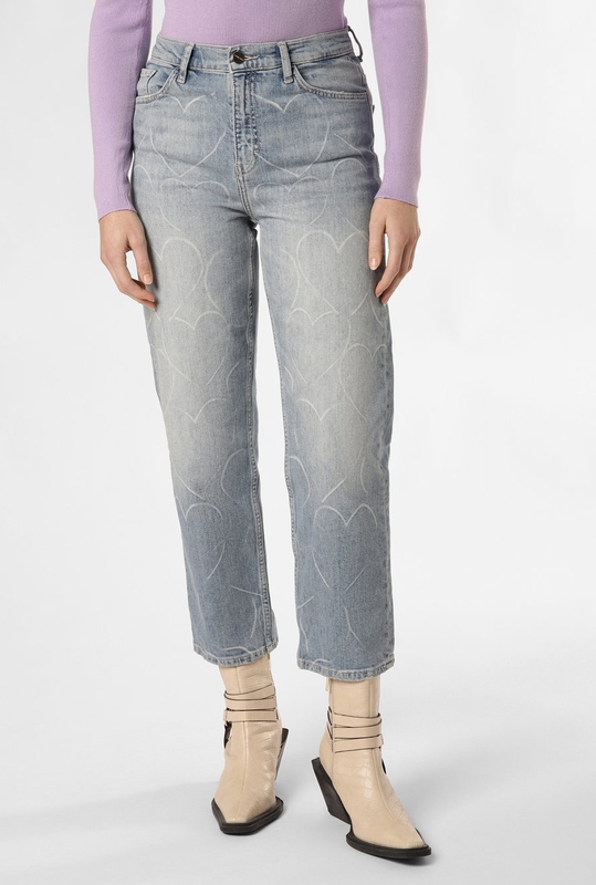 Granatowe jeansy Rich & Royal z bawełny