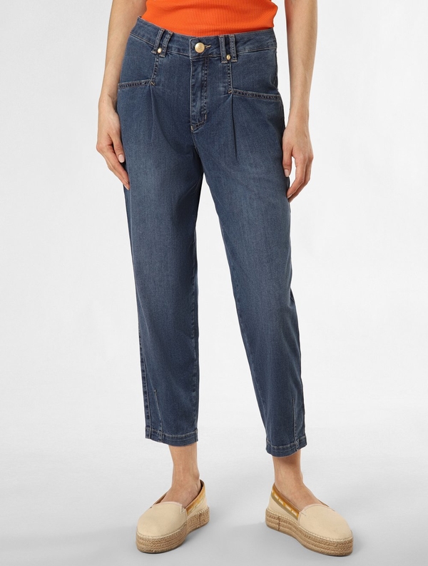 Granatowe jeansy Rosner w stylu casual