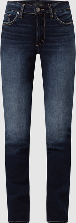 Granatowe jeansy Silver Jeans z bawełny w street stylu